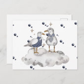 ビーチ鳥 ポストカード (正面/裏面)