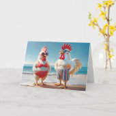 ビーチ鶏誕生日 カード (黄色い花)