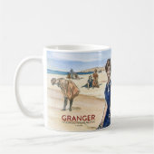 ビーチ1900年のギブソン・ガール コーヒーマグカップ (左)