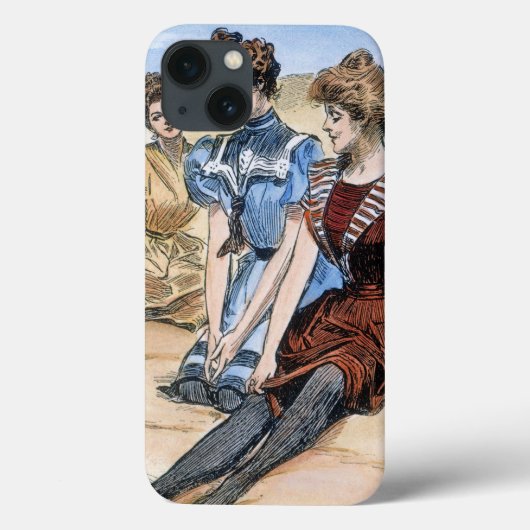 ビーチ1900年のギブソン・ガール Case-Mate iPhoneケース (裏面)