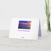 ビーチ2グリーティングカードでの夕日 カード (裏面)