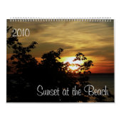 ビーチ2010年の日没 カレンダー (カバー)