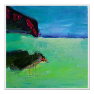 ビーチ20x20光沢ポスターの鳥 ポスター