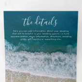 ビーチ3 in 1 Destination Wedding 三つ折り招待状 (内部最初)