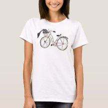 「ビーチ4に自転車」Tシャツ