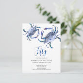 ビーチ50誕生日招待状カニ沸騰 招待状 (スタンド正面)