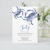 ビーチ60番目の誕生日招待状 招待状 (スタンド正面)