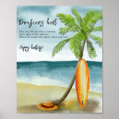 ビーチ – おしゃぶり狩りゲームベビーシャワー ポスター (正面)