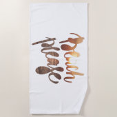 ビーチ、おもしろいのタイポグラフィの引用文のビーチタオル ビーチタオル (正面)