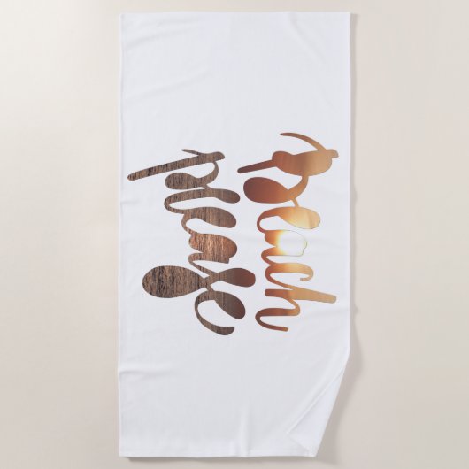 ビーチ、おもしろいのタイポグラフィの引用文のビーチタオル ビーチタオル (正面)