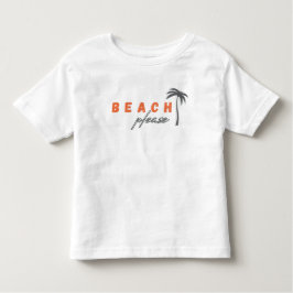 ビーチ。お願い。トドラーTシャツ トドラーTシャツ