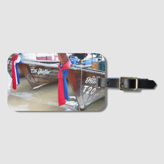 ビーチ|のファイのファイの島、タイのボート ラゲッジタグ (正面横)