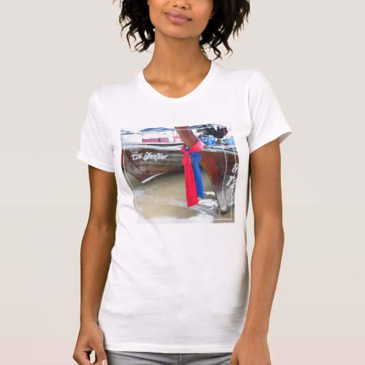 ビーチ|のファイのファイの島、タイのボート Tシャツ (正面)