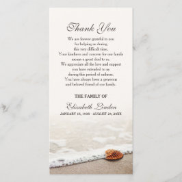 ビーチ|の悔やみや弔慰の貝殻は感謝していしています サンキューカード