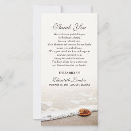 ビーチ|の悔やみや弔慰の貝殻は感謝していしています サンキューカード