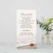 ビーチ|の悔やみや弔慰の貝殻は感謝していしています サンキューカード (スタンド正面)