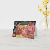 「ビーチ」の-ポール・ゴーギャンカードのTahitian女性 カード (黄色い花)