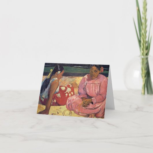 「ビーチ」の-ポール・ゴーギャンカードのTahitian女性 カード (正面)