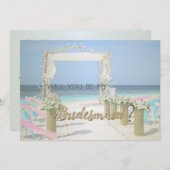 ビーチ アーバー フラワー ウェディング ブライズメイド カード (正面/裏面)
