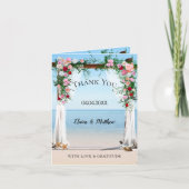 ビーチ アーバー 結婚式 感謝カード (正面)