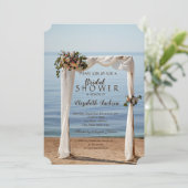 ビーチ ウェディング アーチ フラワーブライダルシャワー 招待状 (スタンド正面)