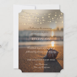 ビーチ ウェディング サンセット シーシェル レセプション 招待状