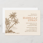 ビーチ ウェディング シャワー インビテーション (正面/裏面)