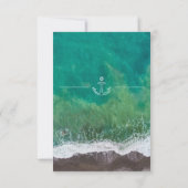 ビーチ ウェディング 海 海岸  nautical ウェディング 出欠カード (裏面)