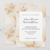 ビーチ オーシャン タコ 星の結婚式 招待状 (正面/裏面)