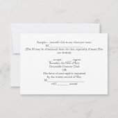 ビーチ オーシャン トロピカル タツノオトシゴ 結婚式 返信 招待状 (裏面)