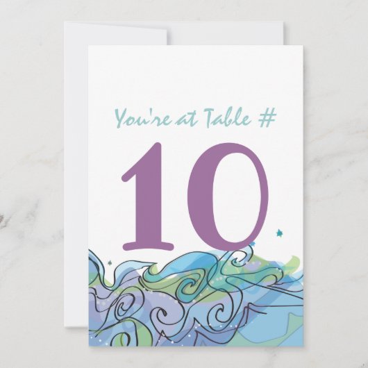 ビーチ オーシャン バー バット ミツバ祭 招待状返信カード 招待状 (正面)