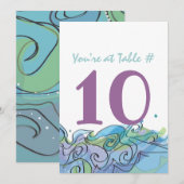 ビーチ オーシャン バー バット ミツバ祭 招待状返信カード 招待状 (正面/裏面)