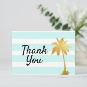 ビーチ・オーシャン・パームツリーのテーマの感謝カード サンキューカード (スタンド正面)