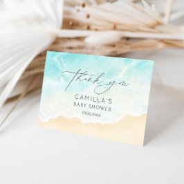 ビーチ オーシャン ブライダルシャワー サンキューカード