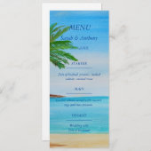 ビーチ オーシャン 海辺 50周年 結婚記念日 料理 メニュー (正面/裏面)