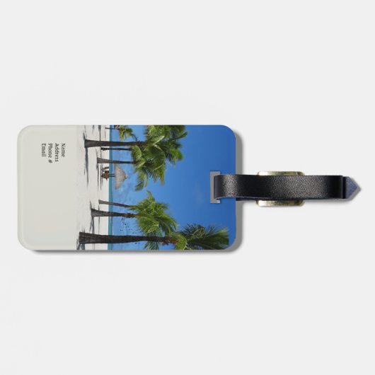 ビーチ(カスタマイズ可能)荷物タグに移動 ラゲッジタグ (裏面横)