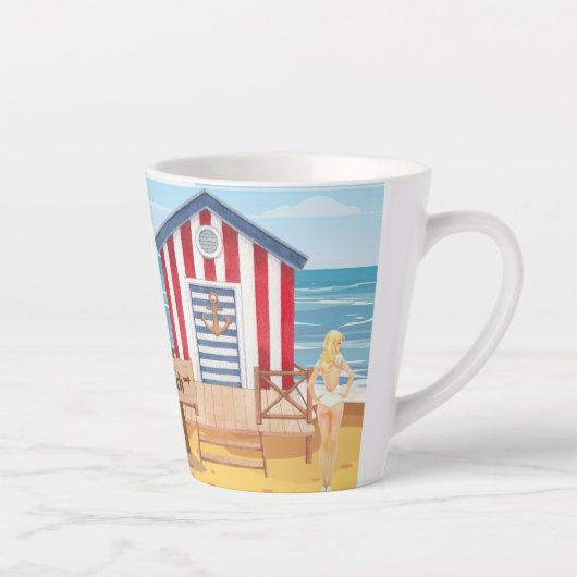 ビーチ カフェラテマグ (右)