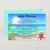 ビーチ カラフルなヒトデ 安全対策 エンクロージャーカード (正面/裏面)