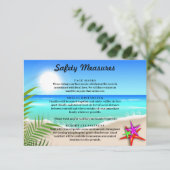 ビーチ カラフルなヒトデ 安全対策 エンクロージャーカード (スタンド正面)