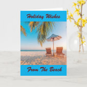 ****ビーチ****カードからの祝日のご案内 カード (黄色い花)