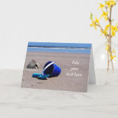 ビーチ カード (黄色い花)