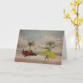 ビーチ カード (黄色い花)