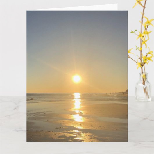 ビーチ カード (黄色い花)
