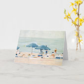 ビーチ カード (黄色い花)