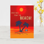 ビーチ!カード カード (黄色い花)