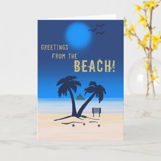 ビーチ!カード カード (黄色い花)