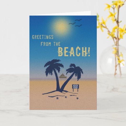 ビーチ!カード カード (黄色い花)