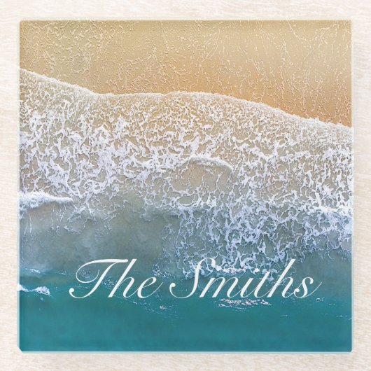 ビーチ ガラスコースター (正面)