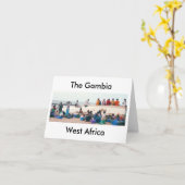 "ビーチ、ガンビア、西アフリカ"のカード、 カード (黄色い花)