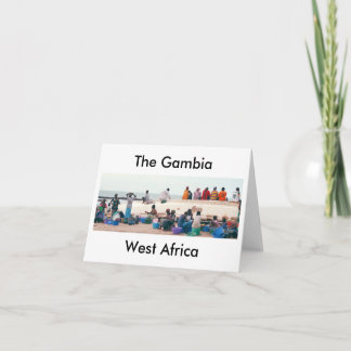 "ビーチ、ガンビア、西アフリカ"のカード、 カード